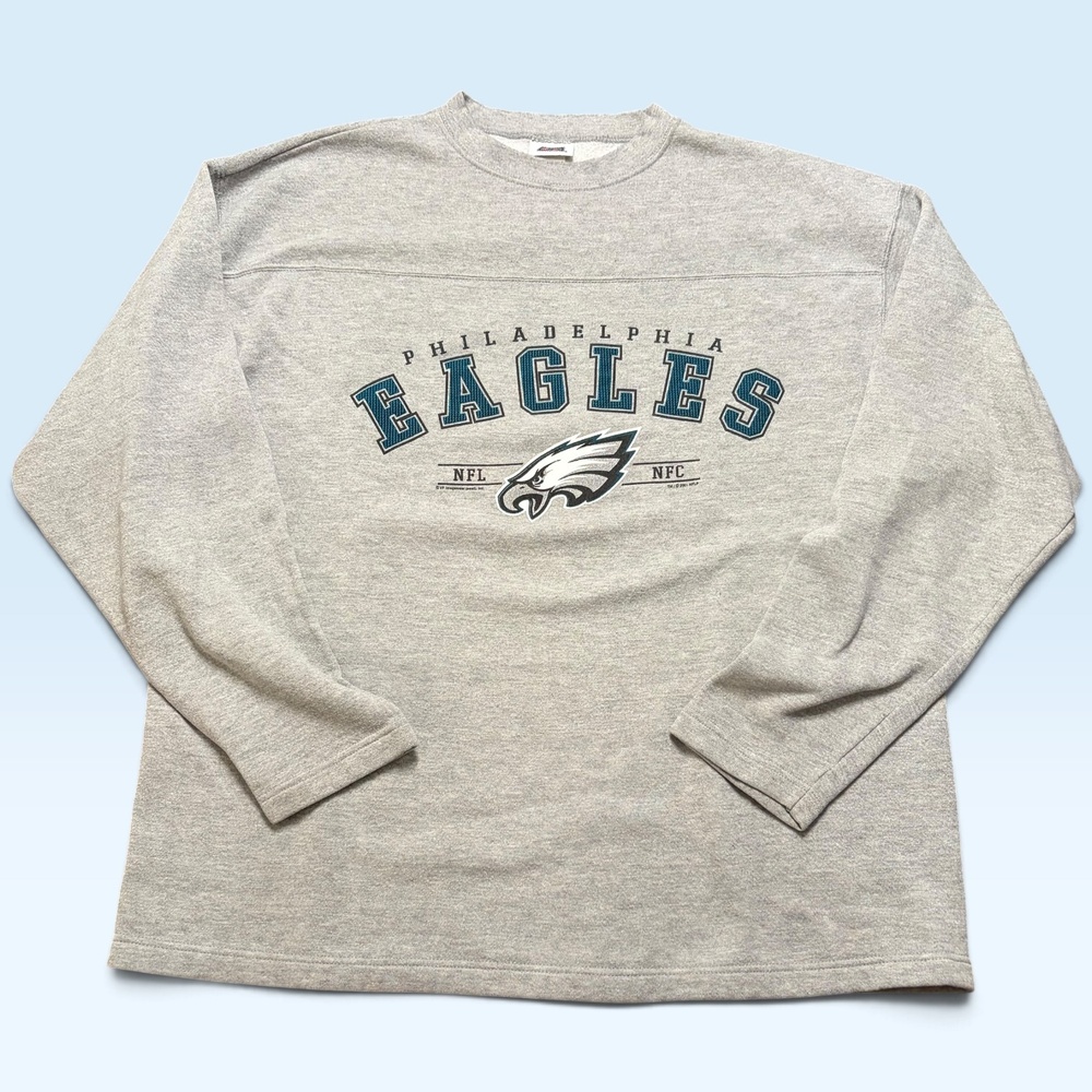 Vintage Y2K Philadelphia Eagles Sweatshirt Mens XL Gray NFL Football CSA 2001